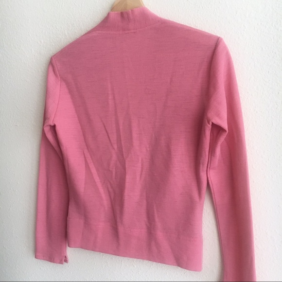 Charles Chang-Lima Wool Sweater Pink V Neck - Picture 5 of 8